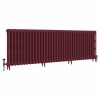 Classic  745 x 2266mm Farrow & Ball Eating Room Red Triple Column Cast Iron Radiator - 36 Sections