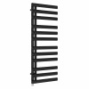 Kongsberg 1200 x 450mm Black Simple Electric Towel Rail