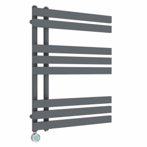 Koli 800 x 600mm Anthracite Thermostatic Touch Control Wifi Electric Heated Towel Rail