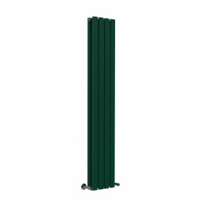 Lulea 1600 x 270mm Moss Green Double Flat Panel Vertical Designer Radiator