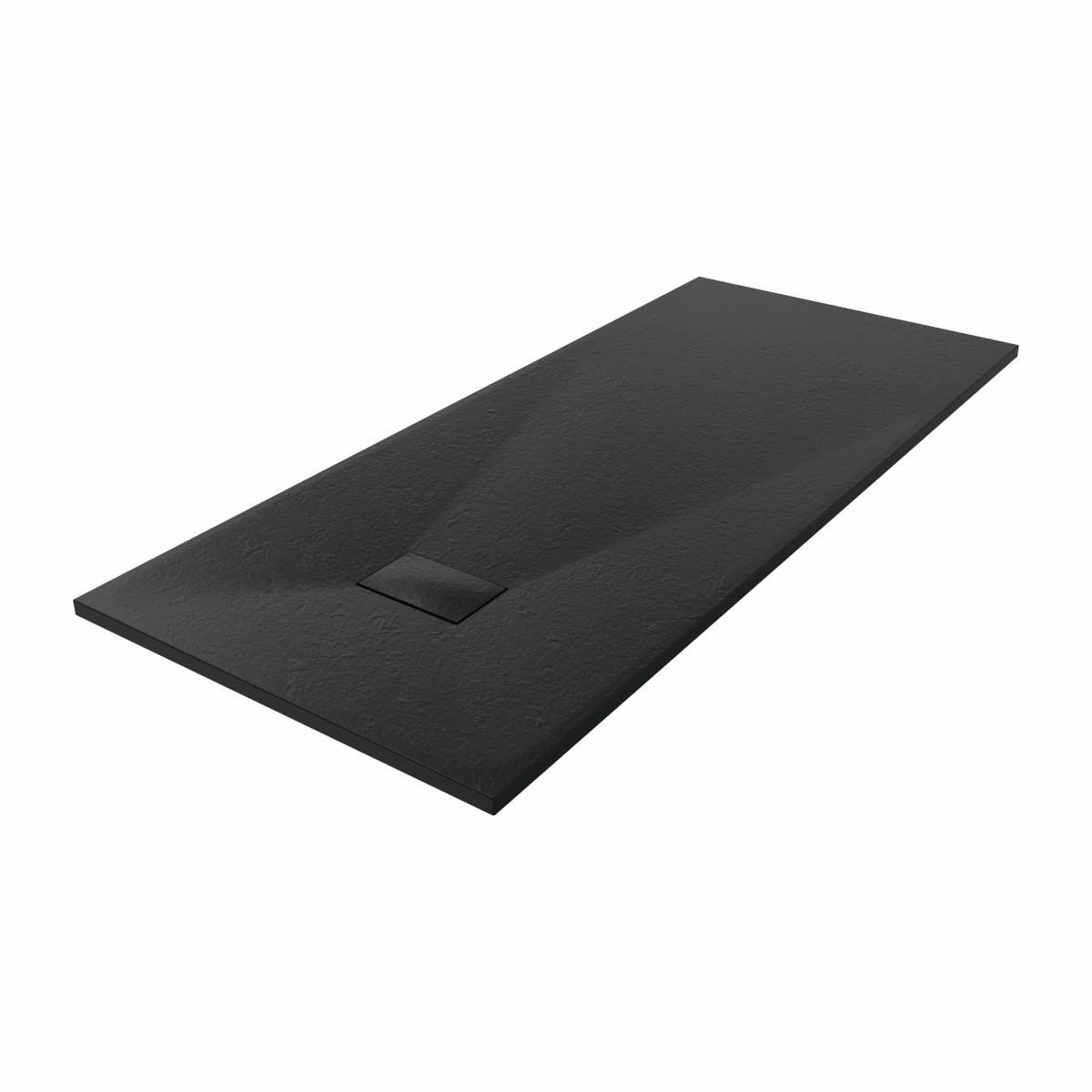 Terra - 1800x800mm Slate Effect Rectangle Shower Tray Black