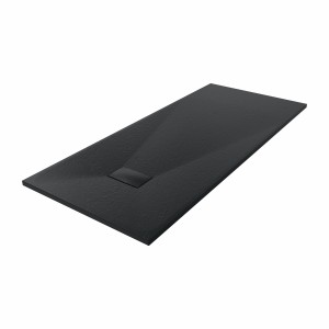 Terra - 1800x800mm Slate Effect Rectangle Shower Tray Black