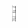 Fjord 1200 x 400mm Curved Chrome Prefilled Electric Heated Towel Rail