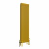 Bern 1500 x 380mm Zinc Yellow Four Column Vertical Traditional Radiator