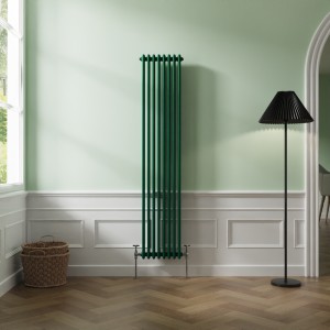 Bern 1800 x 380mm Moss Green Double Vertical Column Radiator