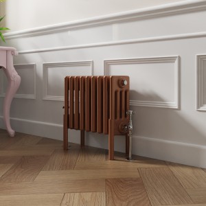 Bern 300 x 425mm Traditional Metallic Bronze Horizontal Four Column Radiator
