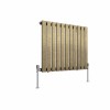 Karlstad 600 x 750mm Black Gold Single Horizontal Flat Panel Designer Radiator