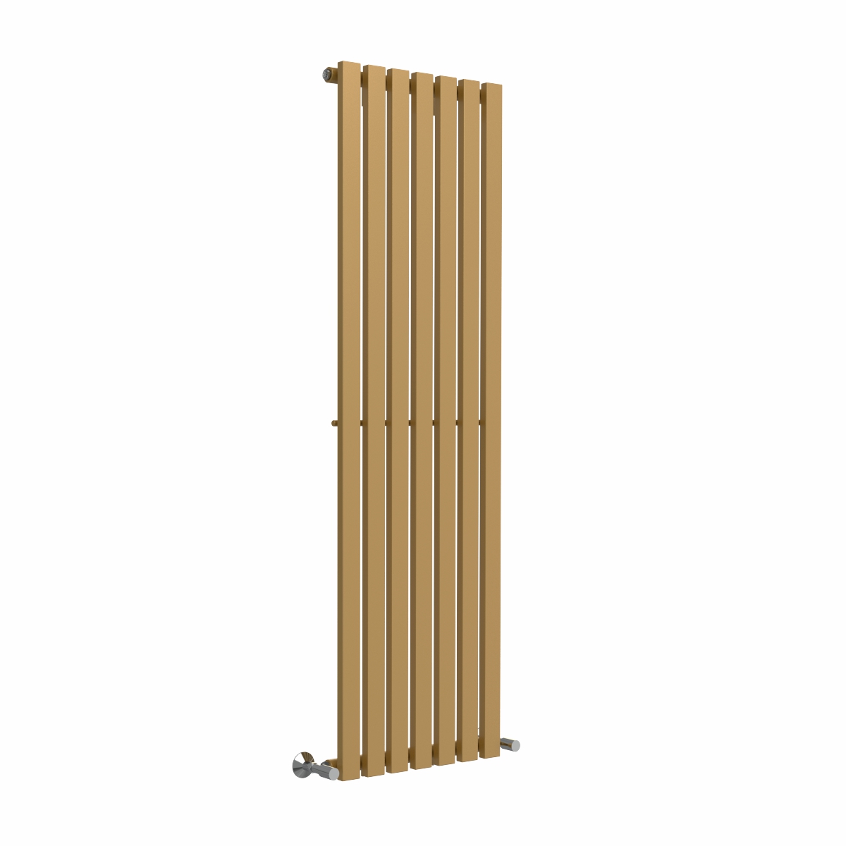 Lulea 1600 x 480mm Metallic Gold Single Flat Panel Vertical Designer Radiator