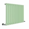 Lulea 600 x 760mm Pastel Green Single Flat Panel Horizontal Designer Radiator