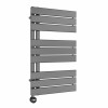 Kristiansund 824 x 500mm Gunmetal Thermostatic Touch Control Electric Heated Towel Rail