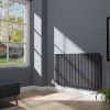 Karlstad 600 x 1022mm Anthracite Flat Panel Horizontal Wifi Electric Radiator - 1000W