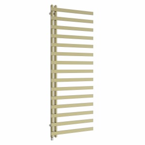 Kemi 1600 x 600mm Brushed Brass Simple Electric Heated Towel Rail