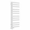 Kongsberg 1200 x 450mm Dual Fuel White Simple Electric Heated Towel Rail