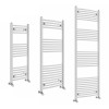 Fjord - Curved White Heated Towel Rail - Choice of Size