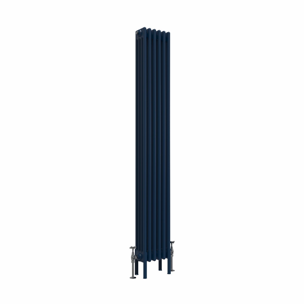 Bern 1800 x 290mm Sapphire Blue Four Column Vertical Traditional Radiator