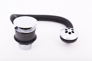 Bath Press Top Waste - Chrome
