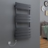 Juva 950 x 500 mm Sand Grey 300w Electric Flat Panel Heated Towel Rail