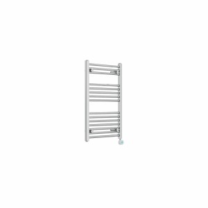 Bergen 800 x 500mm Straight Chrome Thermostatic Touch Control Wifi Electric Heated Towel Rail