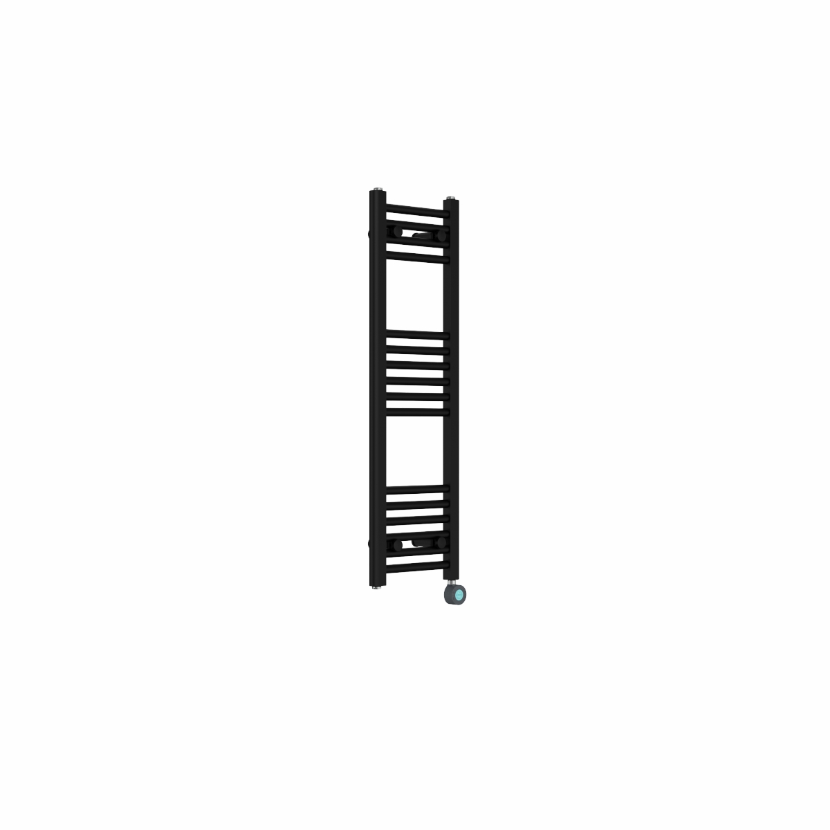 Bergen 1000 x 300mm Straight Black Thermostatic Touch Control Wifi Electric Heated Towel Rail