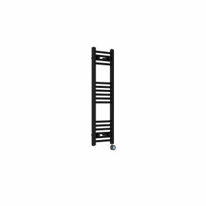 Bergen 1000 x 300mm Straight Black Thermostatic Touch Control Wifi Electric Heated Towel Rail