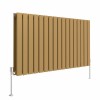 Karlstad 600 x 1158mm Metallic Gold Double Flat Panel Horizontal Designer Radiator