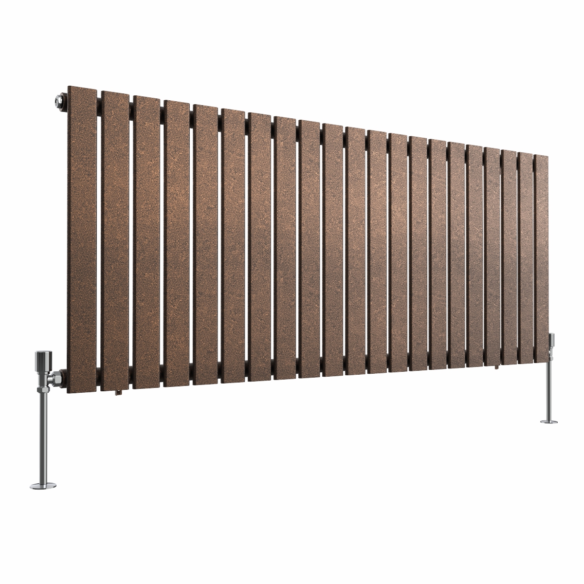 Karlstad 600 x 1430mm Black Copper Single Horizontal Flat Panel Designer Radiator