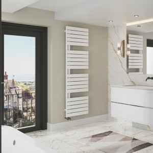 Kristiansund 1800 x 500mm Designer Towel Rail - White