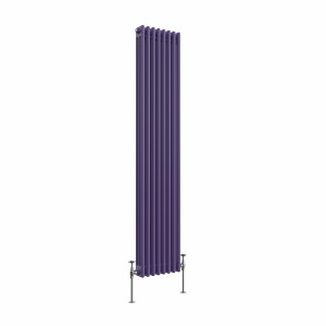 Bern 1800 x 380mm Elegant Purple Triple Column Vertical Traditional Radiator