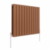 Karlstad 600 x 750mm Metallic Bronze Double Flat Panel Horizontal Designer Radiator