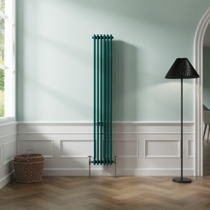 Bern 1800 x 290mm Blue Green Triple Vertical Column Radiator