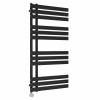 Koli 1200 x 600mm Black Thermostatic Touch Control Wifi Electric Heated Towel Rail
