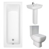 RAK Series 600 Modern Bathroom Suite and Single Ended Bath- Choice of Size and Panel