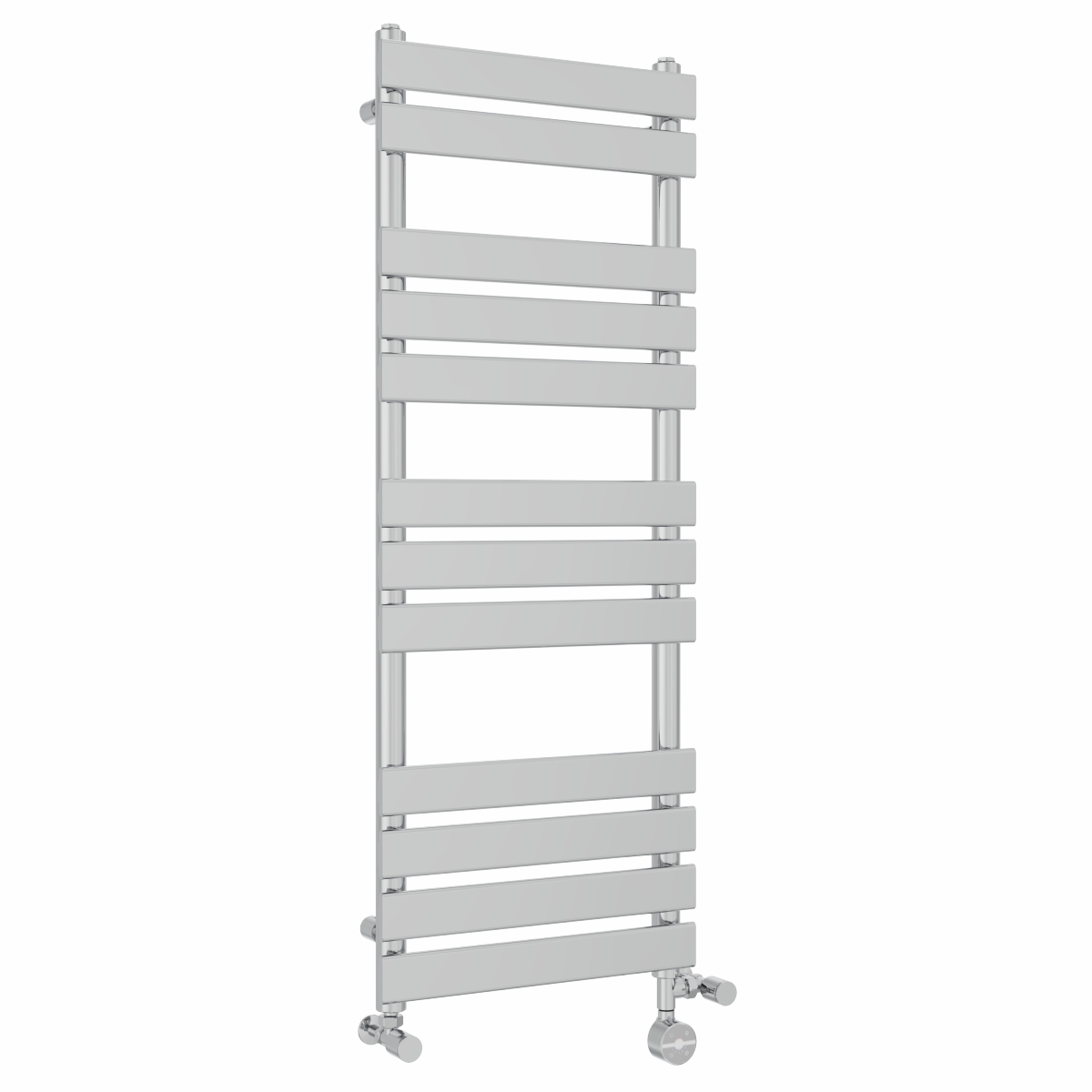 Juva 1200 x 450mm Dual Fuel Chrome Flat Panel Thermostatic Touch Control Electric Heated Towel Rail