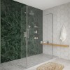 Wasdale 1400mm Chrome Walk Through Wet Room Screen with 300mm Hinged Return Screens