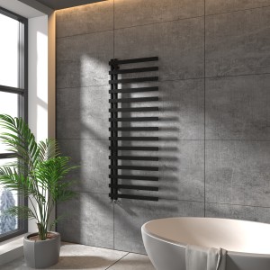 Kemi 1600 x 600 Designer Towel Radiator - Black