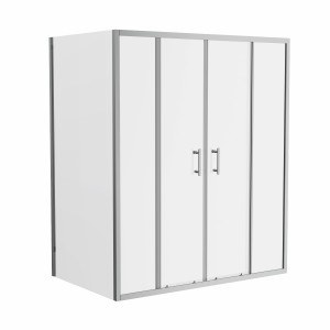 Ennerdale 1700mm Double Sliding Door with 1000mm Side Panel - Chrome