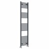 Fjord 1800 x 400mm Curved Anthracite Heated Towel Rail