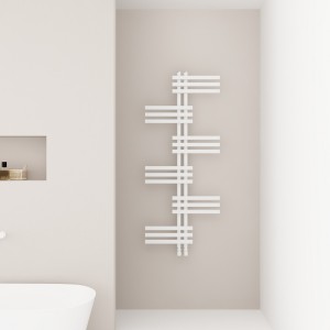Carisa Unico 1296 x 500mm White Designer Aluminium Towel Rail