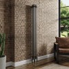 Bern 1800 x 200mm Raw Metal Triple Column Vertical Traditional Radiator