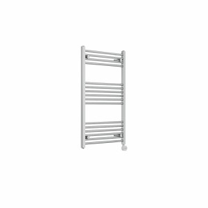 Bergen 1000 x 600mm Straight Chrome Thermostatic Touch Control Electric Heated Towel Rail