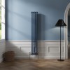 Bern 1800 x 290mm Sapphire Blue Double Column Vertical Traditional Radiator