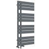 Kristiansund 1126 x 500mm Dual Fuel Anthracite Simple Electric Heated Towel Rail