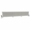 Classic  450 x 2514mm Porcelain White Triple Column Cast Iron Radiator - 40 Sections