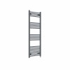 Bergen 1400 x 500mm Straight Anthracite Prefilled Electric Heated Towel Rail
