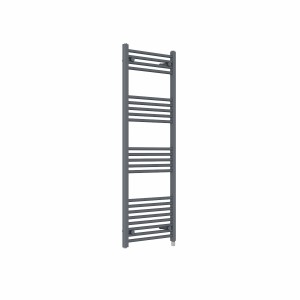 Bergen 1400 x 500mm Straight Anthracite Prefilled Electric Heated Towel Rail