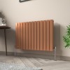 Karlstad 600 x 886mm Metallic Bronze Double Flat Panel Horizontal Designer Radiator