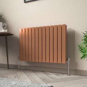 Karlstad 600 x 886mm Metallic Bronze Double Flat Panel Horizontal Designer Radiator