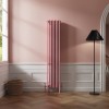 Bern 1800 x 380mm Rose Pink Four Column Vertical Traditional Radiator