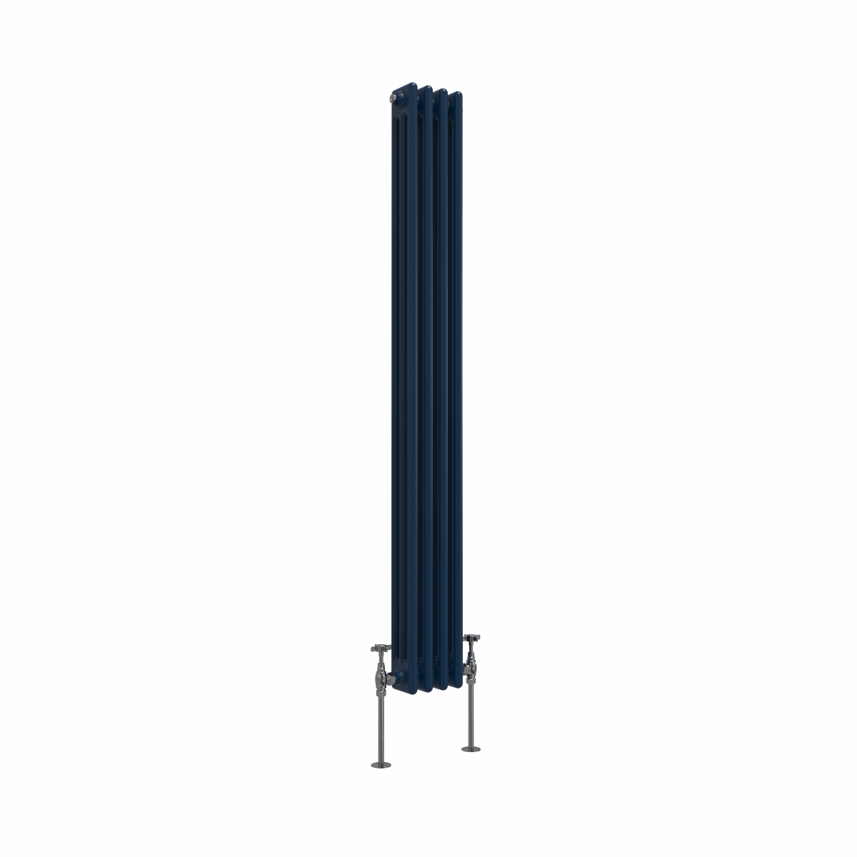 Bern 1500 x 200mm Sapphire Blue Triple Column Vertical Traditional Radiator