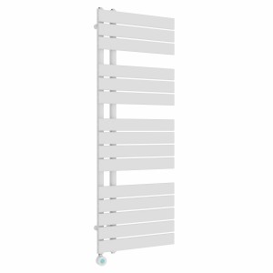 Kristiansund 1380 x 500mm White Thermostatic Touch Control Wifi Electric Heated Towel Rail